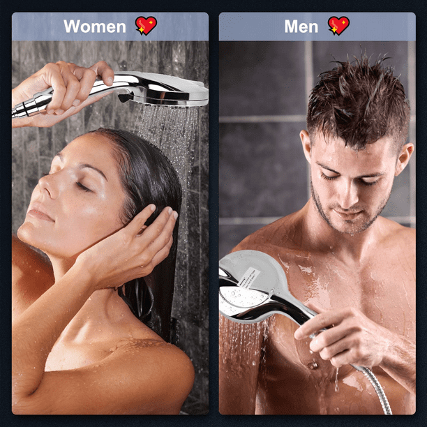 Handheld Shower Head, KUIIYER 10-Mode 5.1”High Pressure Shower Head