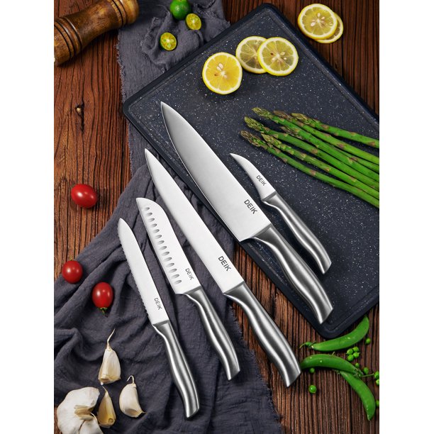 tainless Kitchen Knife Set with Carving Fork and Boning Knife