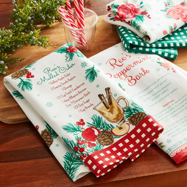 Peppermint Bark and Mulled Cider Kitchen Towel Set