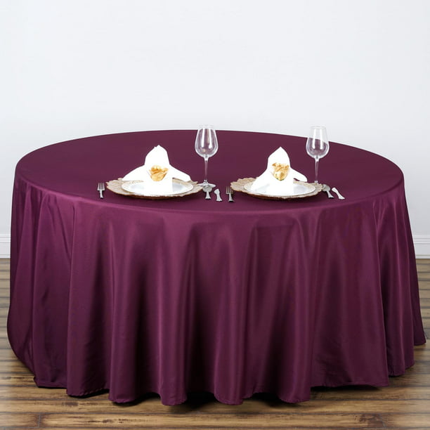 108" Round Polyester Tablecloth Wedding Table Linens