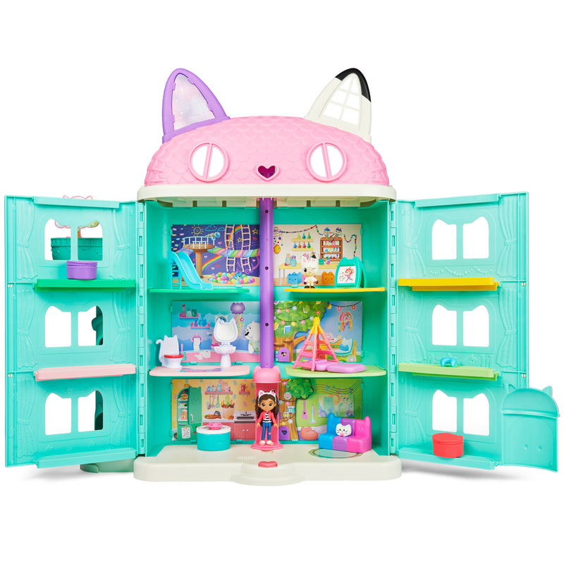 Gabby's Dollhouse, Purrfect Dollhouse 2-Foot Tall Playset with Sounds, 15 Pieces