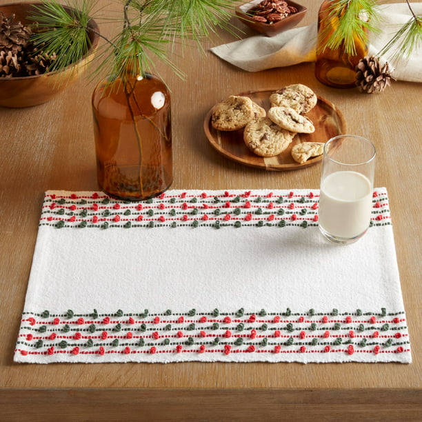 Swiss Knot Fabric 4-Piece Placemat Set