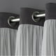 Solid Room Darkening Blackout and Sheer Grommet Top Curtain Panel Pair