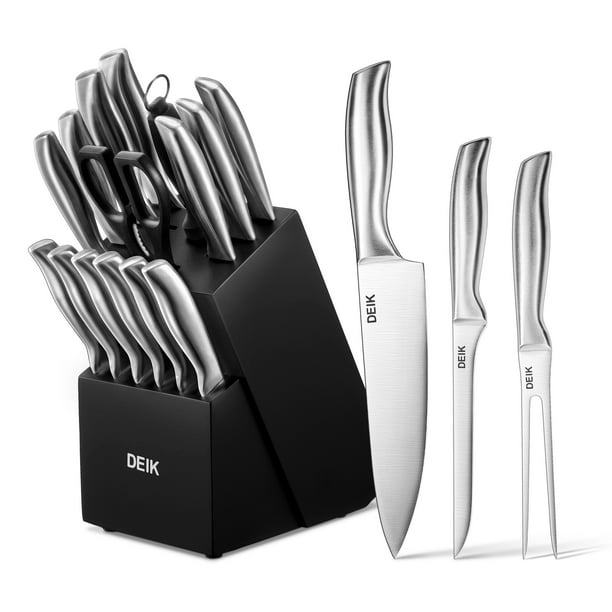 tainless Kitchen Knife Set with Carving Fork and Boning Knife