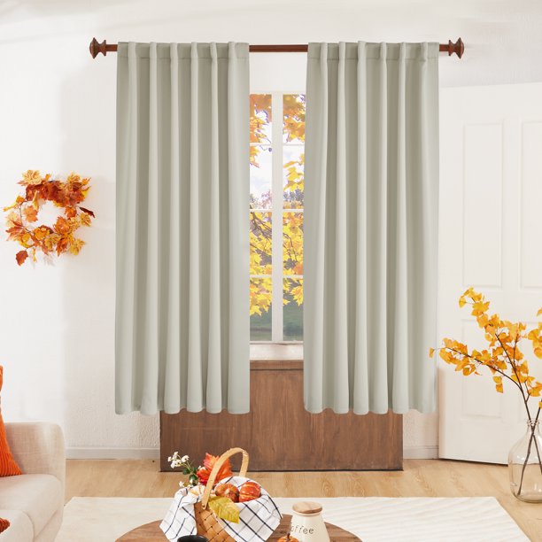 Deconovo Back Tab and Rod Pocket Blackout Curtains for Bedroom