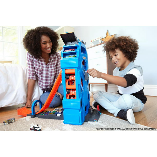 Hot Wheels Mega Garage Car Vehicle Playset, Stores More Than 35 Vehicles