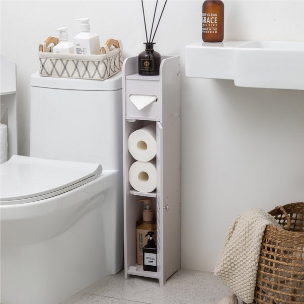 Toilet Paper Holder Stand,Small Bathroom Storage